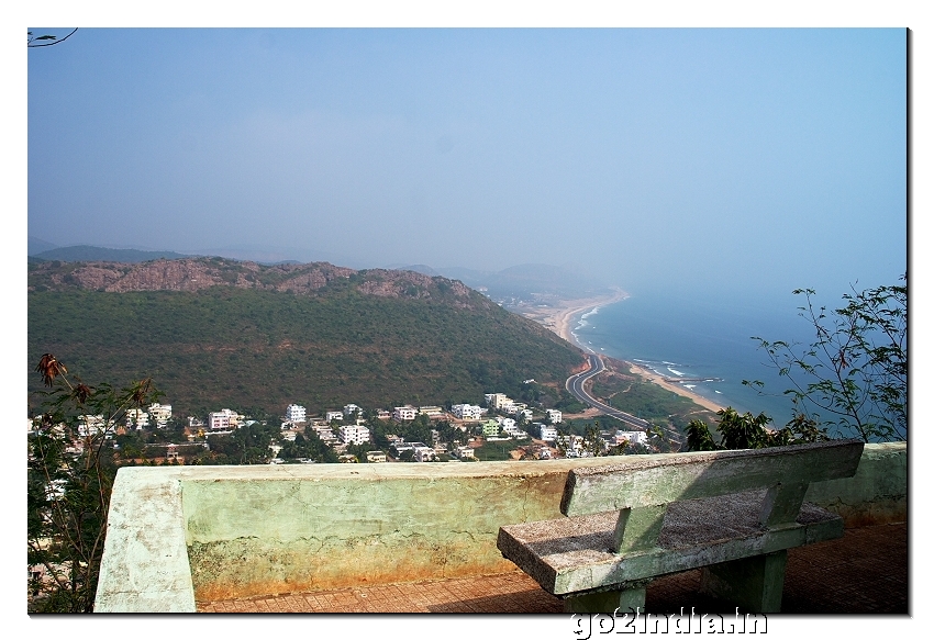 Sea view from Kailasagiri of Visakhapatnam in Andhrapradesh