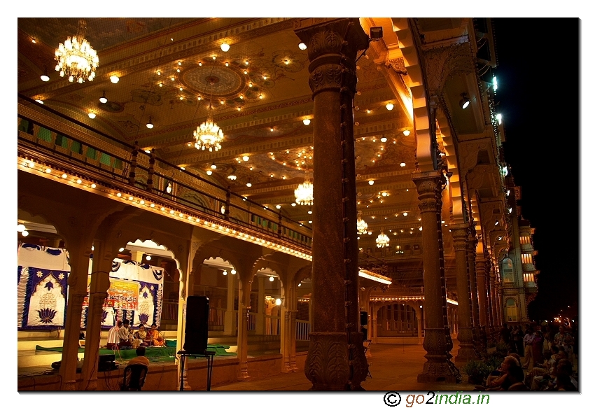 Mysore palace view in night