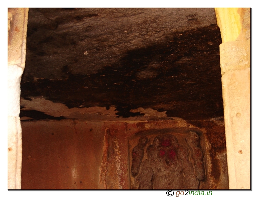 Inside the single room type caves at Udayagiri