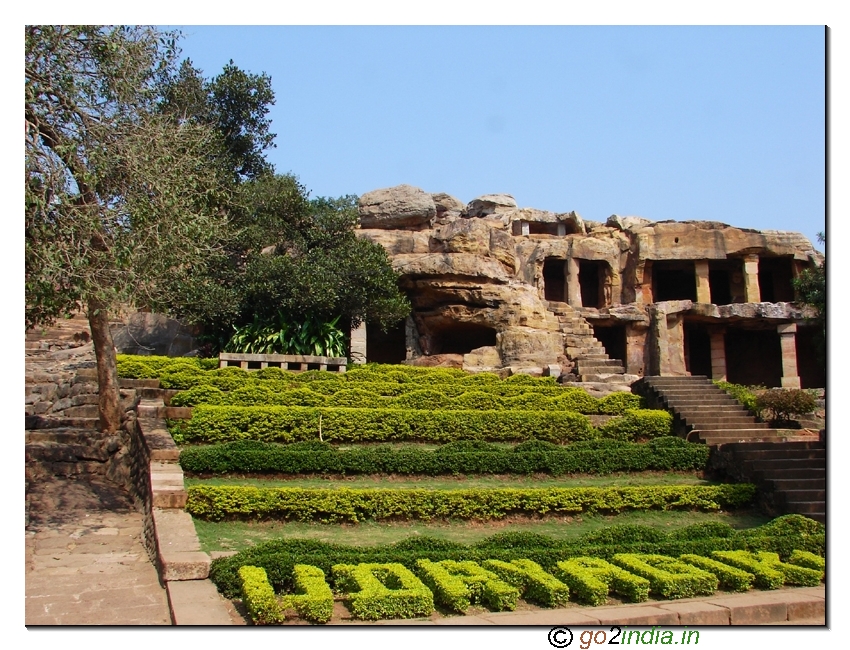 Garden in front of Udaigiri caves