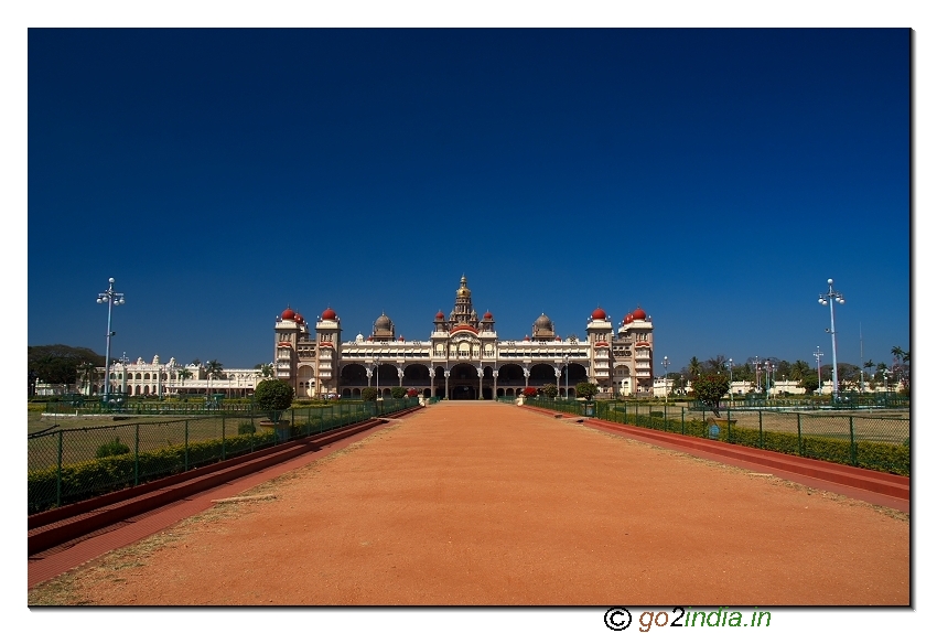 Mysore palace view from front side