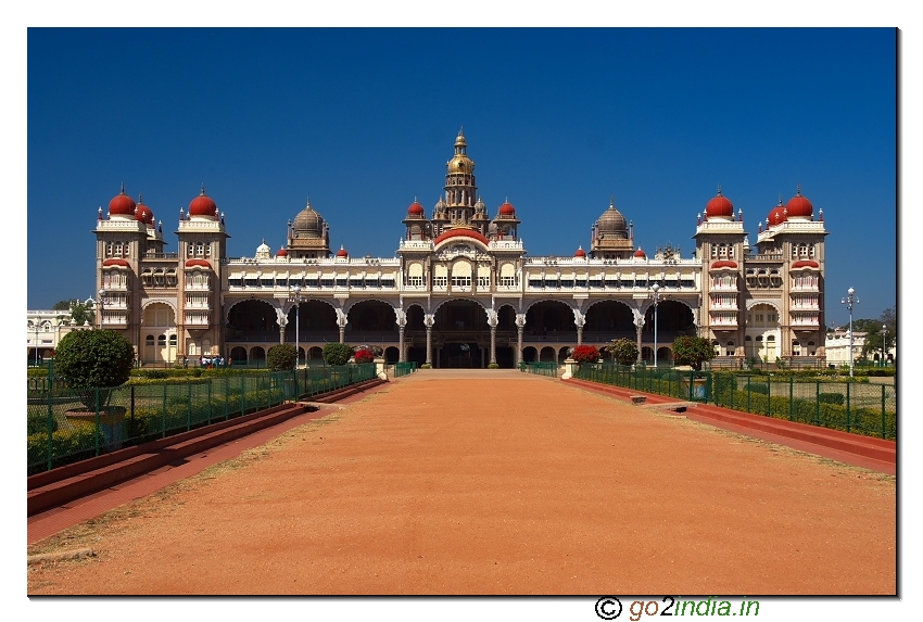 Mysore palace view from front side