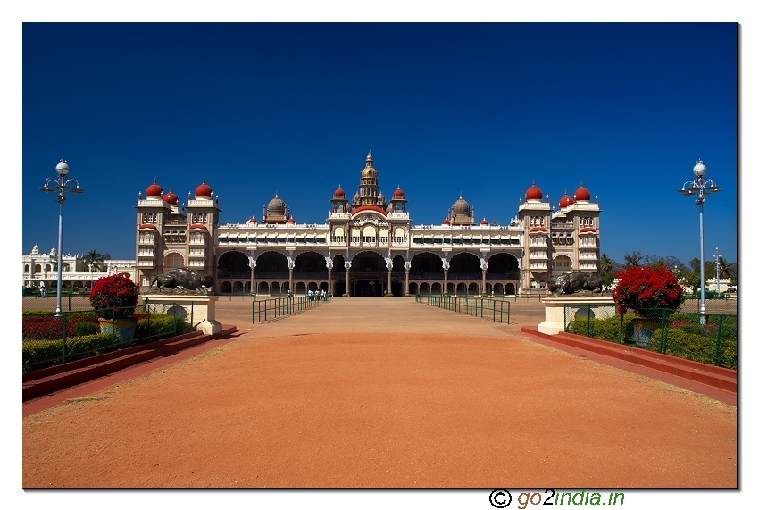 Mysore palace view from front side