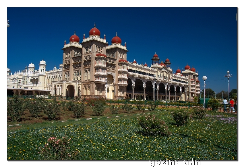 Mysore palace view from side view