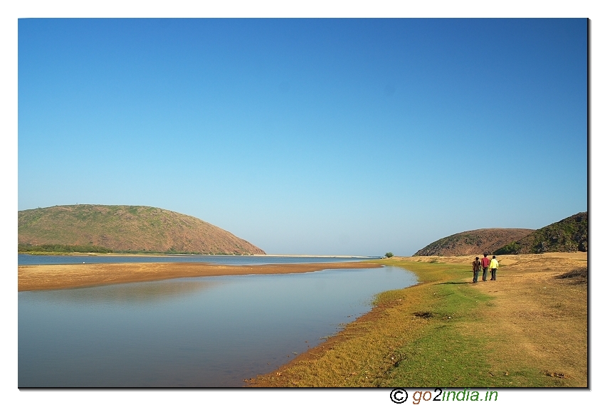 Water channel connecting to sea at Bangarammapalam Beach