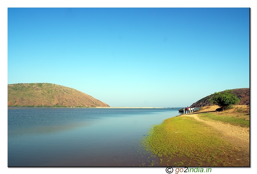 Water channel connecting to sea at Bangarammapalam Beach