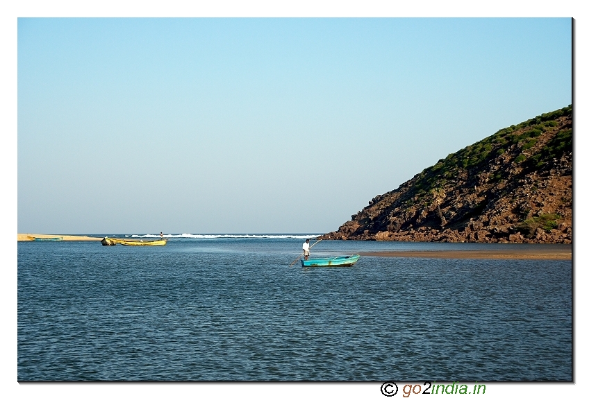 Channel opening at Bangarammapalam Beach