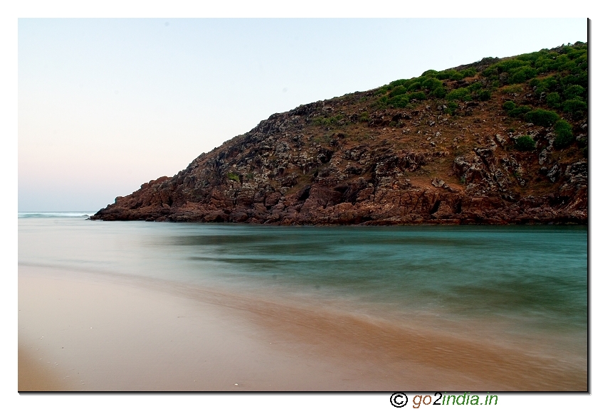 Flow of water to sea at Bangarammapalam Beach