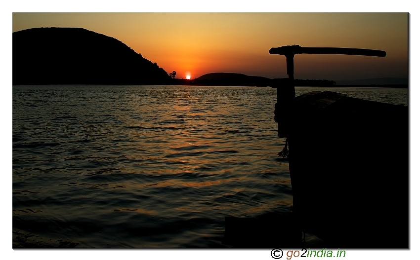 Boat and sunset