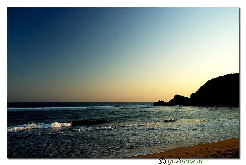 Bangarammapalam Beach water and hill