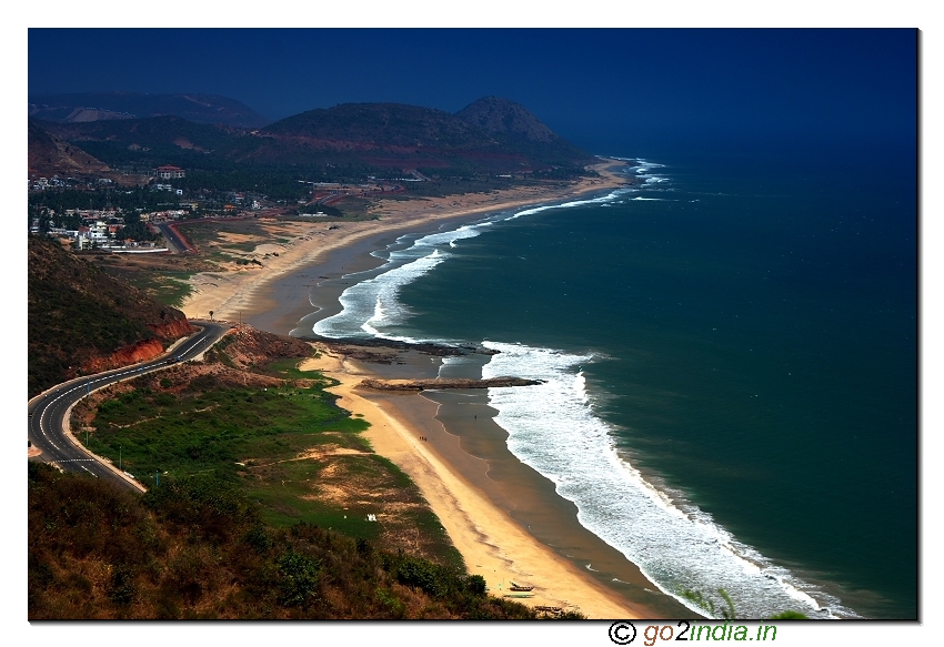 Vizag beach view from Kailasagiri