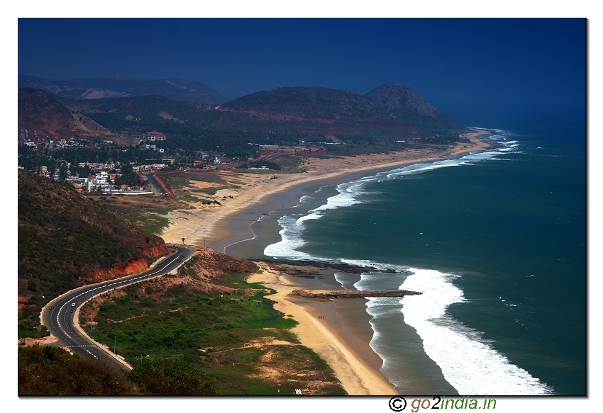 Vizag beach view from Kailasagiri