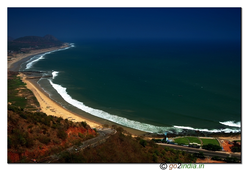 Vizag beach view from Kailasagiri