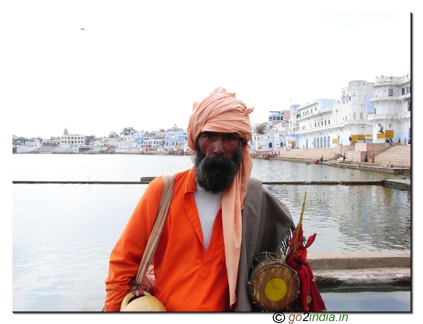 Sadhu at Pushkar Lake