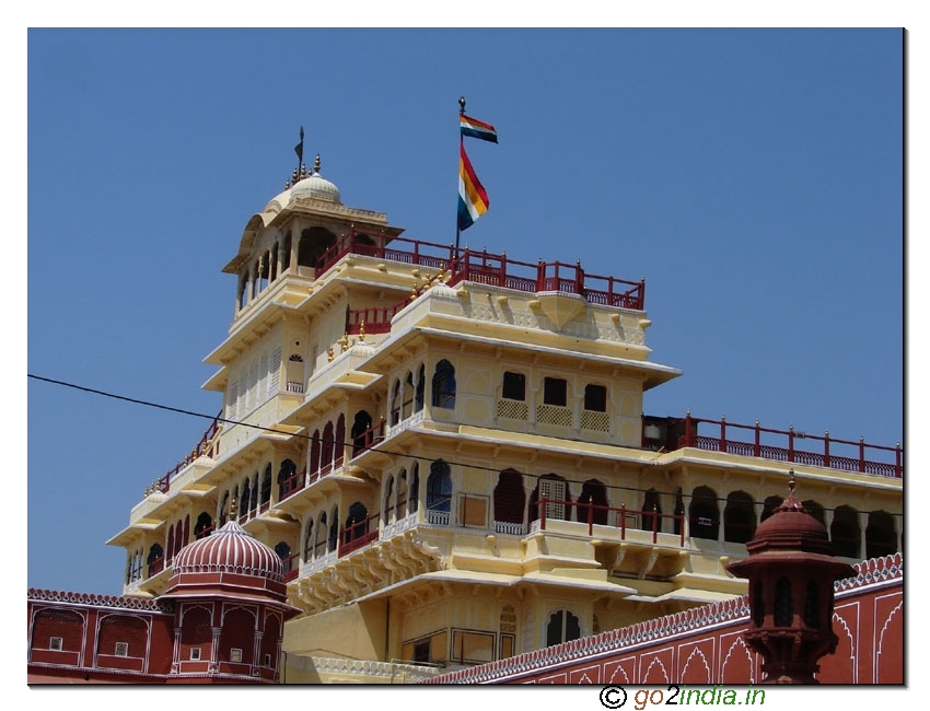 Chandra Mahal inside City Palace is the residence of Royal family of Jaipur