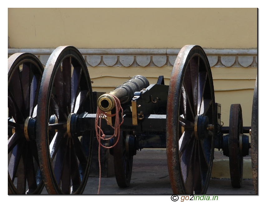 Weapons at display at City palace Jaipur