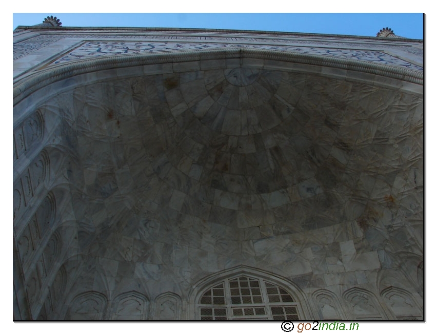 Taj Mahal design on marble stones