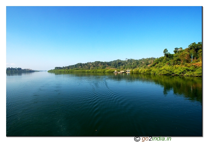 Baratang jetty sea and landscape view in Andaman