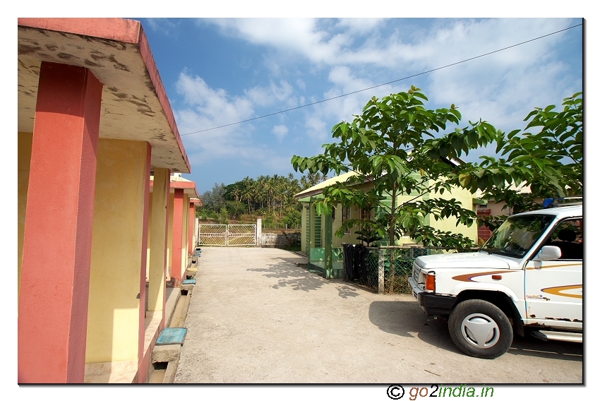 Resorts view near Corbyn's cove beach of Andaman