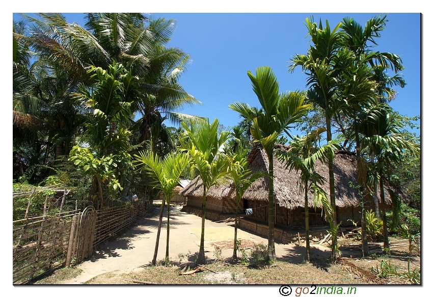 Hut on the Way to Limestone stone caves of Andaman