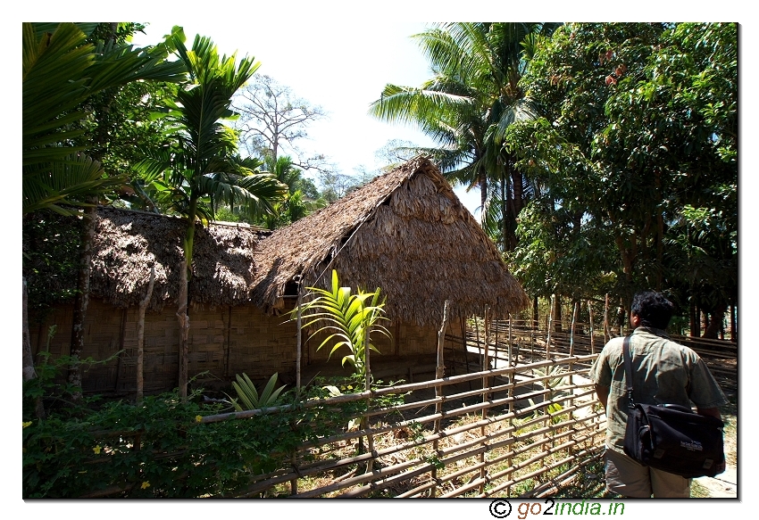 Hut on the Way to Limestone stone caves of Andaman