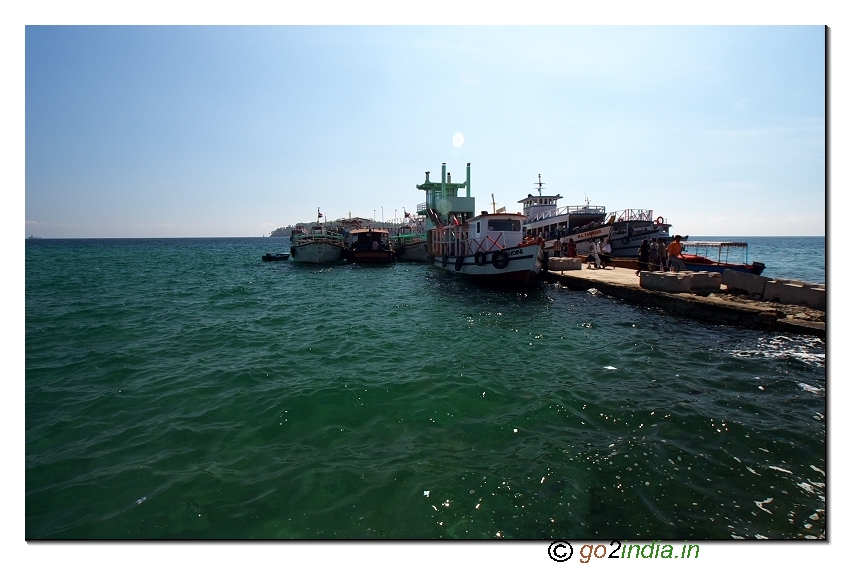 Shipping point to reach North bay and Ross island near cellular jail of Andaman