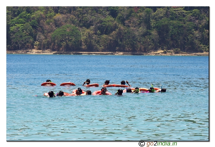 North bay coral view snorkeling for visitors at Andaman