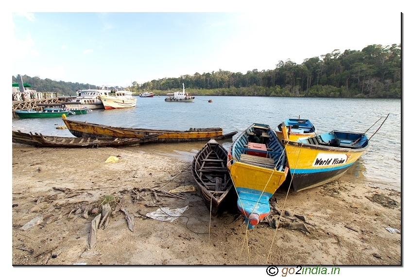 Wandoor beach shipping point for Jolly buoy island