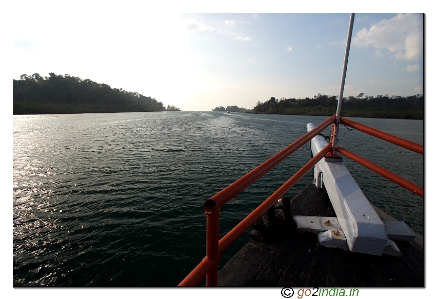 Return way from Jolly buoy to Wandoor beach in Andaman