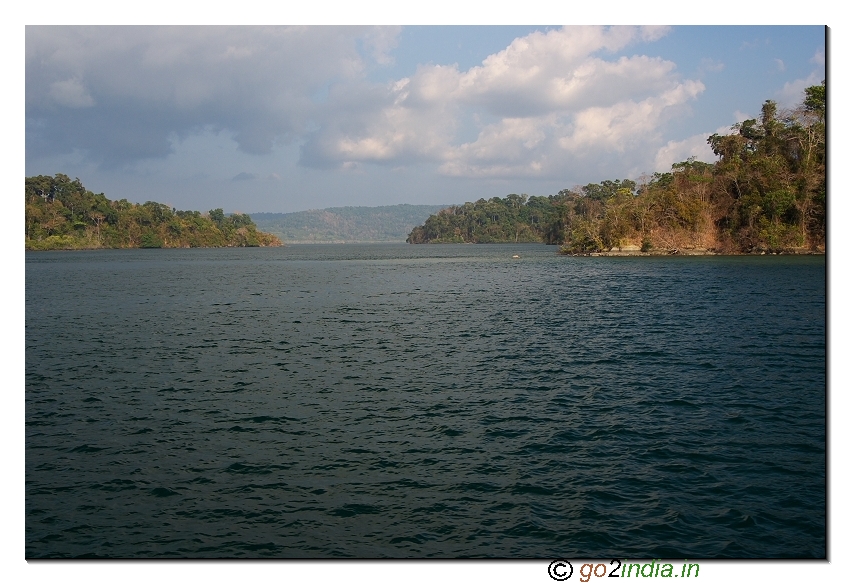 Sea and landscape on the way to Jolly buoy island from Wandoor beach of Andaman
