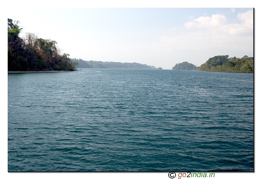 A sea bay on the way to Jolly buoy from Wandoor beach of Andaman