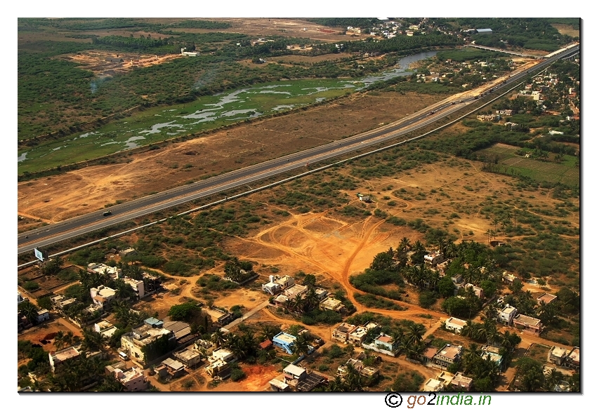 Aerial view near Chennai - Tamilnadu state of India