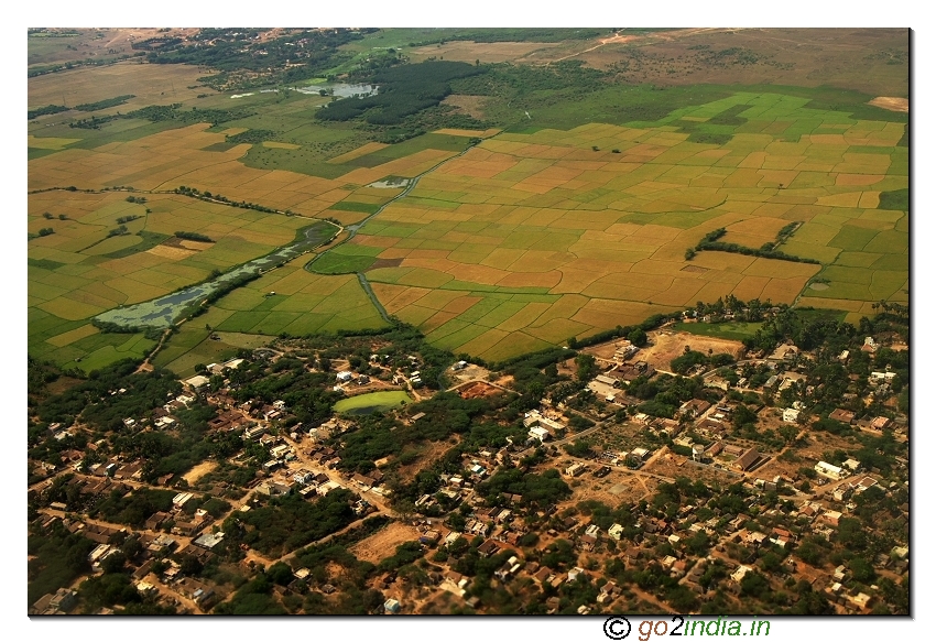 Aerial view near Chennai - Tamilnadu state of India