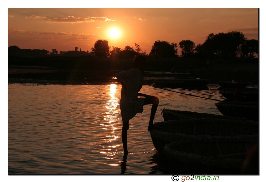 Sunset near Talakkad in the banks of River Kaveri