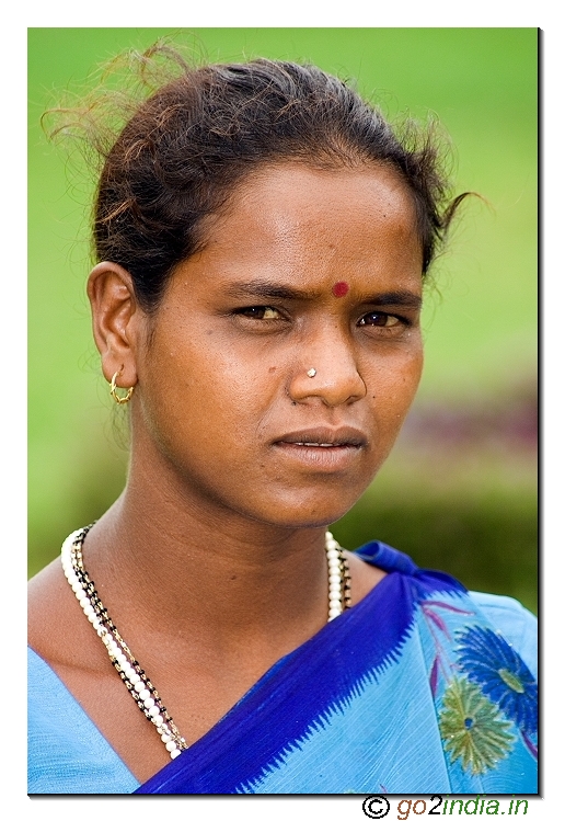 Young Tribal girl at Araku valley near Vizag of Andhrapadesh in India
