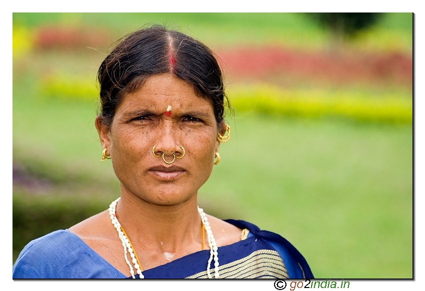 Young Tribal girl at Araku valley near Vizag of Andhrapadesh in India