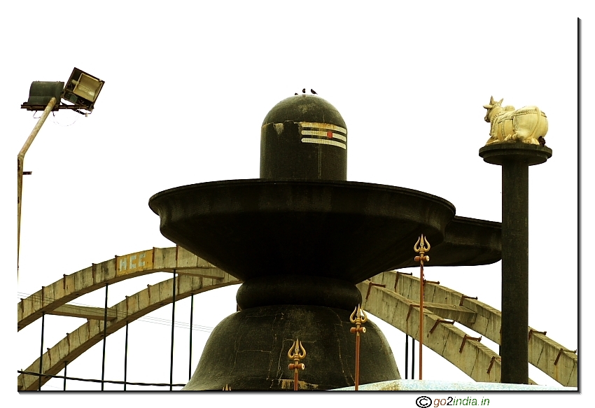 Shivalinga and Nandi near Rajahmundry at Godavari river banks