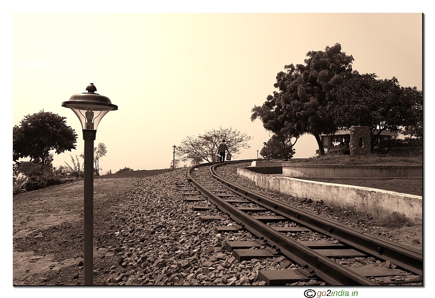 Toy train track at Kailasagiri