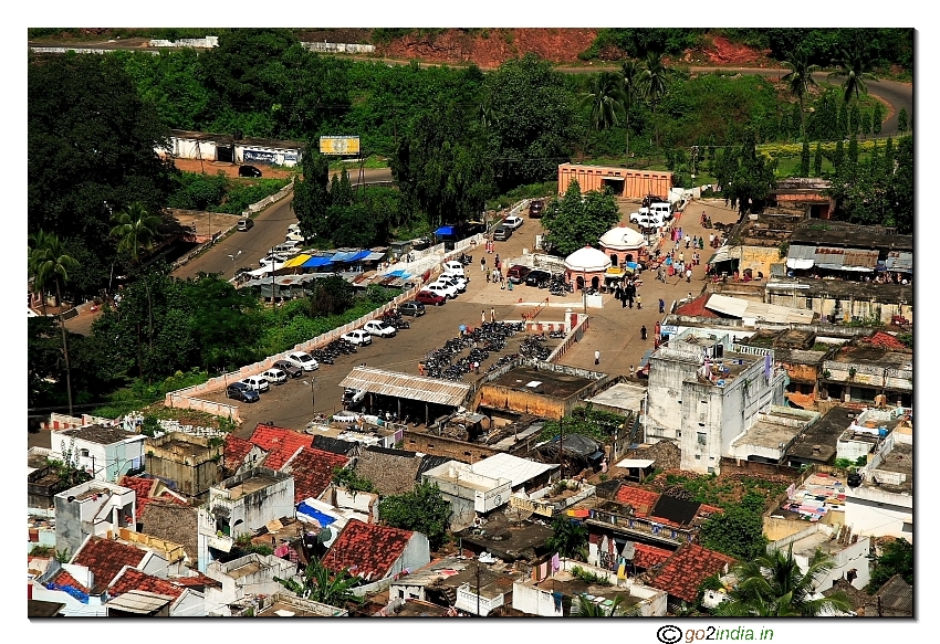Vehicle parking place near Simhachalam temple of Visakhapatnam