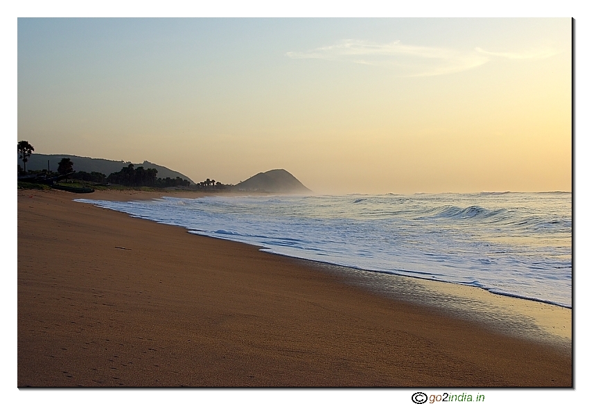 Finest sand beach of India in Visakhapatnam, Yarada