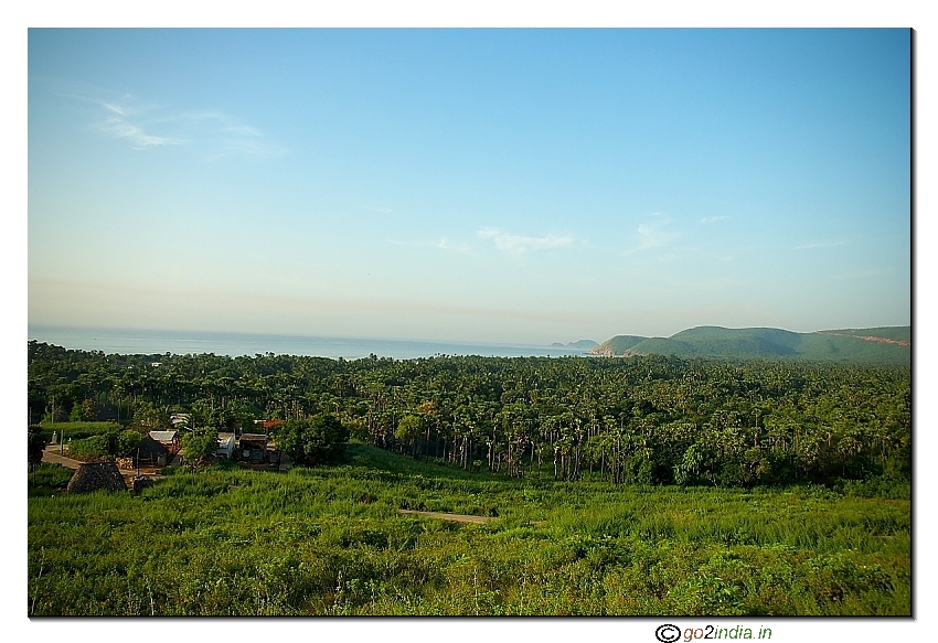 Yarada beach view from Dolphin nose in visakhapatnam