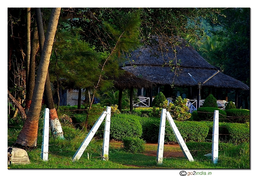 Resort view at Yarada beach in Visakhapatnam, Andhrapradesh, India