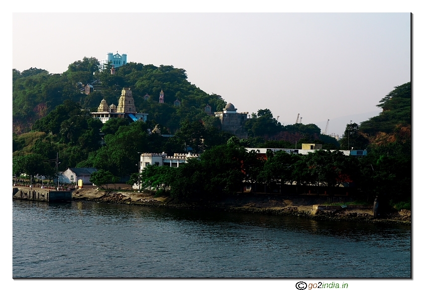 different religion temples in one hill near Sagara Kanaka Durga Vizag