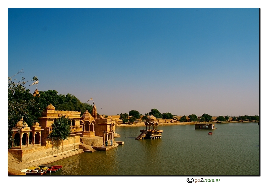 Temples by the side of Gadisar Lake