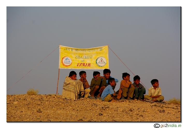 Kids of Barna village near camp