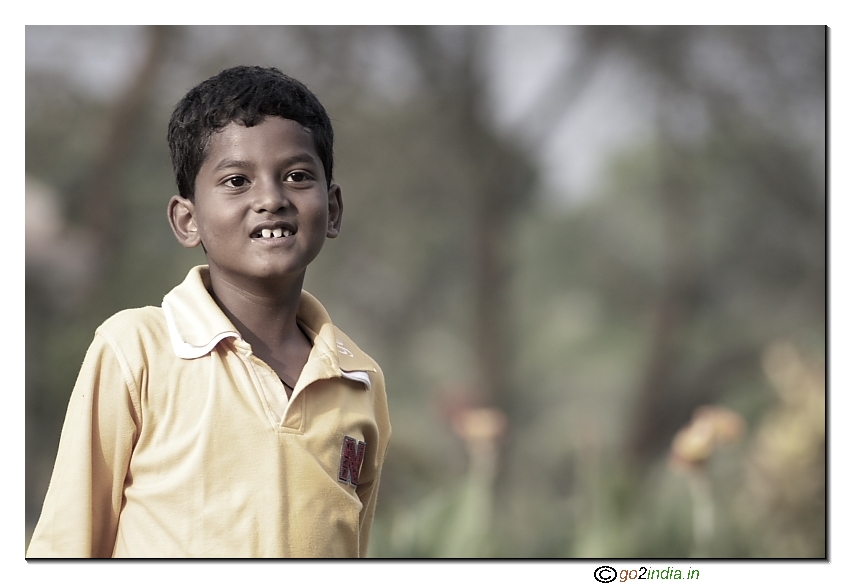 Kid in playful mood