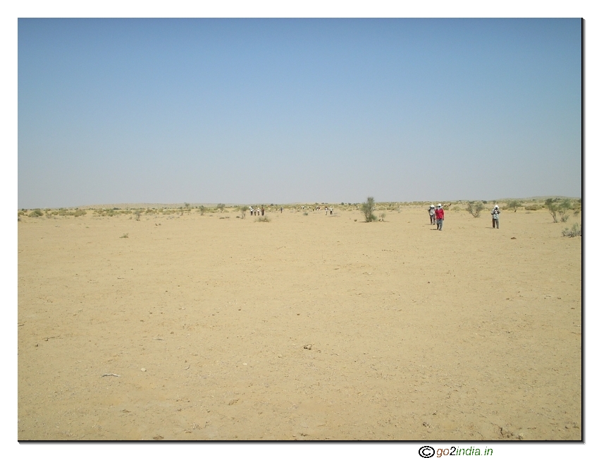 Walking inside desert at Jaisalmer
