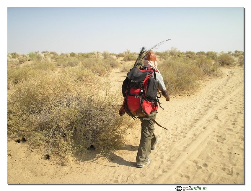 A desert trekker