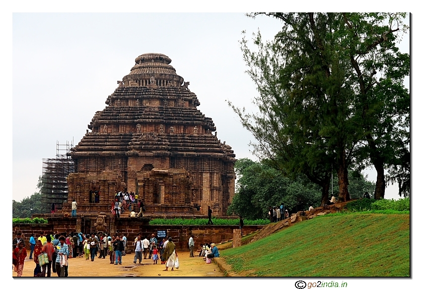Sun temple at Konark main entrance view from walk way