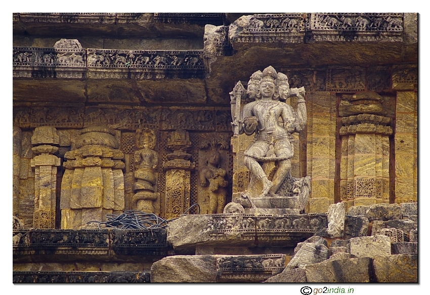 Ornamental stone engraving at Konark Sun temple